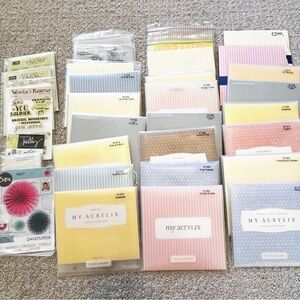 Lot of 32 Close To My Heart Acrylix Clear Stamps - Scrapbooking Cards Stamping